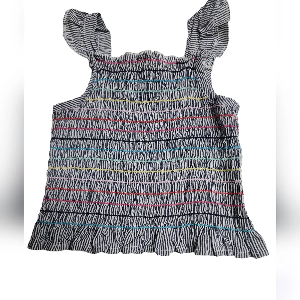 2 Piece Wonder Nation Navy Blue Skort & Smocked Top for Girls Size XS (4…